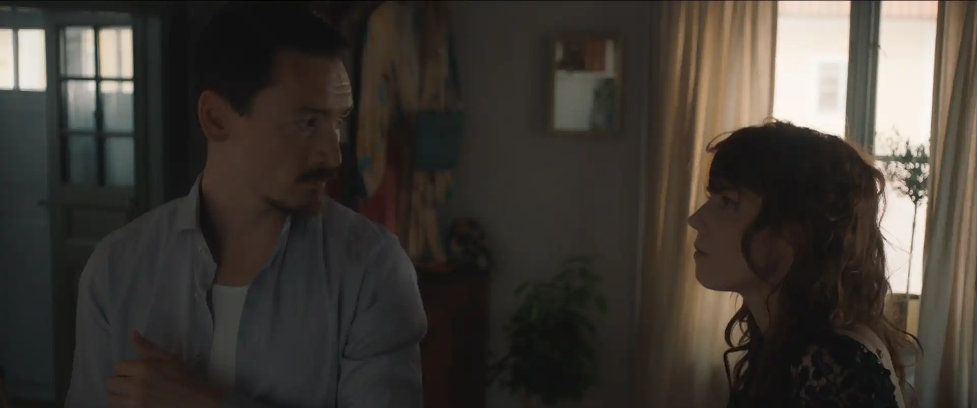 A tense argument between two characters